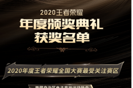 2020王者荣耀年度颁奖典礼在华润深圳湾体育中心春茧体育馆举行