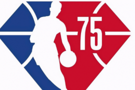 为了庆祝75周年NBA更新了2021-22赛季的LOGO