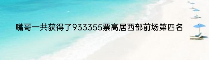 嘴哥一共获得了933355票高居西部前场第四名