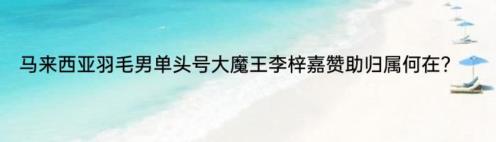 马来西亚羽毛男单头号大魔王李梓嘉赞助归属何在？