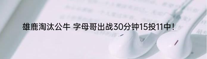 雄鹿淘汰公牛 字母哥出战30分钟15投11中！