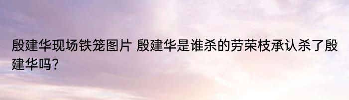 殷建华现场铁笼图片 殷建华是谁杀的劳荣枝承认杀了殷建华吗？