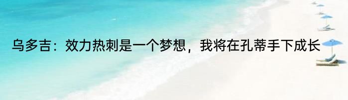 乌多吉：效力热刺是一个梦想，我将在孔蒂手下成长