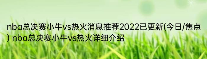 nba总决赛小牛vs热火消息推荐2022已更新(今日/焦点) nba总决赛小牛vs热火详细介绍