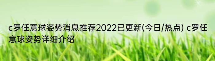 c罗任意球姿势消息推荐2022已更新(今日/热点) c罗任意球姿势详细介绍