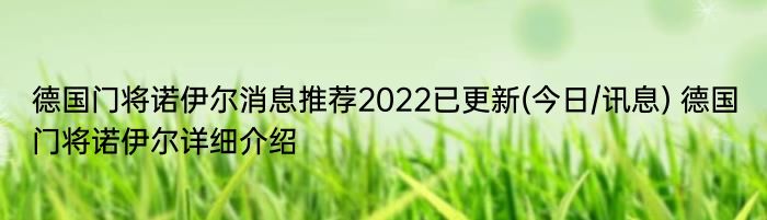 德国门将诺伊尔消息推荐2022已更新(今日/讯息) 德国门将诺伊尔详细介绍