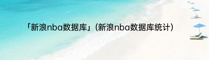 「新浪nba数据库」(新浪nba数据库统计) 