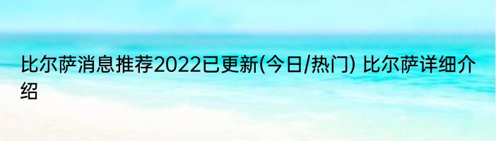 比尔萨消息推荐2022已更新(今日/热门) 比尔萨详细介绍