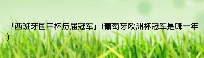 「西班牙国王杯历届冠军」(葡萄牙欧洲杯冠军是哪一年) 