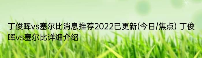 丁俊晖vs塞尔比消息推荐2022已更新(今日/焦点) 丁俊晖vs塞尔比详细介绍