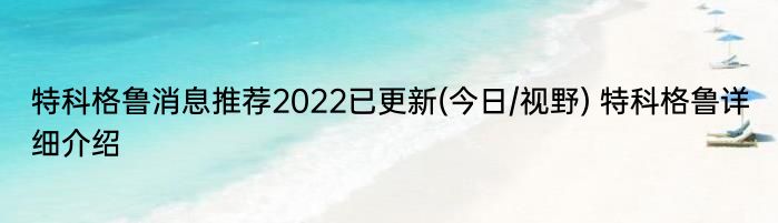 特科格鲁消息推荐2022已更新(今日/视野) 特科格鲁详细介绍