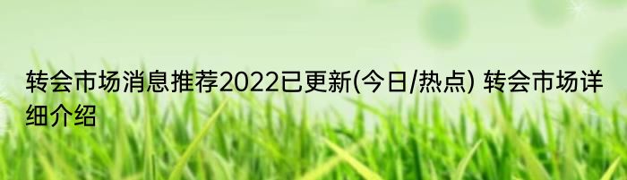 转会市场消息推荐2022已更新(今日/热点) 转会市场详细介绍