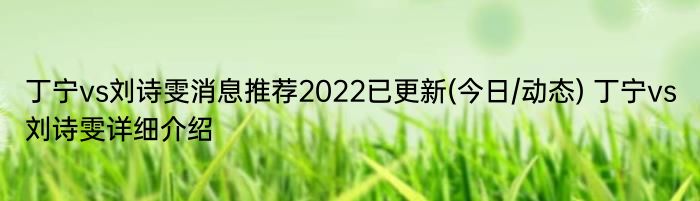 丁宁vs刘诗雯消息推荐2022已更新(今日/动态) 丁宁vs刘诗雯详细介绍