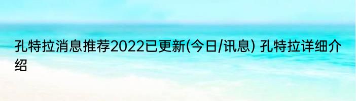 孔特拉消息推荐2022已更新(今日/讯息) 孔特拉详细介绍