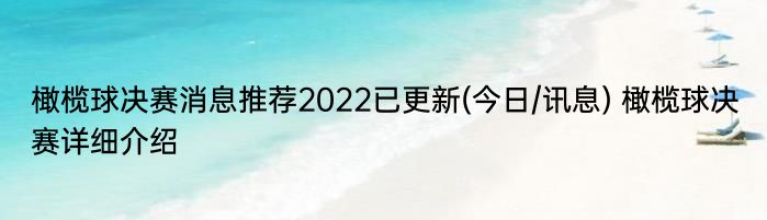 橄榄球决赛消息推荐2022已更新(今日/讯息) 橄榄球决赛详细介绍