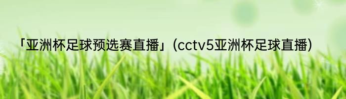 「亚洲杯足球预选赛直播」(cctv5亚洲杯足球直播) 