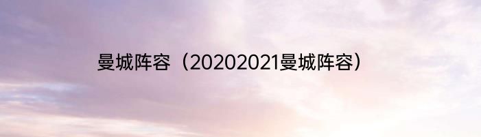 曼城阵容（20202021曼城阵容）