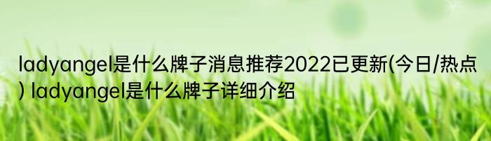 ladyangel是什么牌子消息推荐2022已更新(今日/热点) ladyangel是什么牌子详细介绍