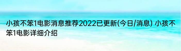 小孩不笨1电影消息推荐2022已更新(今日/消息) 小孩不笨1电影详细介绍