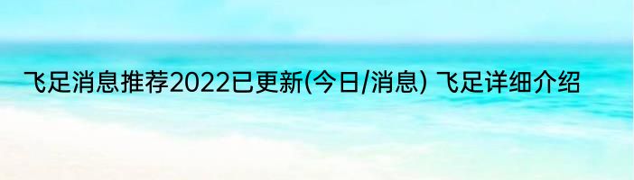 飞足消息推荐2022已更新(今日/消息) 飞足详细介绍