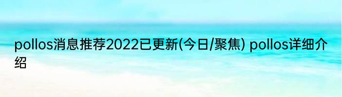 pollos消息推荐2022已更新(今日/聚焦) pollos详细介绍