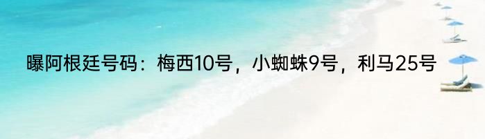 曝阿根廷号码：梅西10号，小蜘蛛9号，利马25号