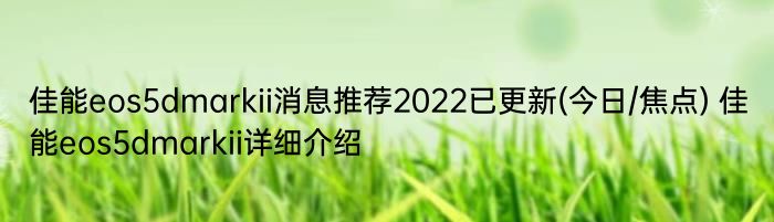 佳能eos5dmarkii消息推荐2022已更新(今日/焦点) 佳能eos5dmarkii详细介绍