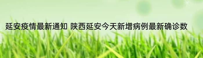 延安疫情最新通知 陕西延安今天新增病例最新确诊数