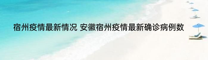 宿州疫情最新情况 安徽宿州疫情最新确诊病例数