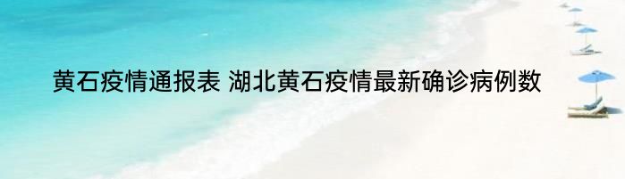 黄石疫情通报表 湖北黄石疫情最新确诊病例数